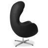Fauteuil avec accoudoirs - Revêtement en cuir - Design en forme d'œuf - Brave image 7