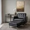 Fauteuil Design avec Repose-Pieds - Revêtement en Similicuir - Konel image 7