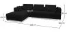 Chaise longue avec 3 places - Tissu d'ameublement - Boretti image 7