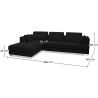 Chaise longue avec 3 places - Tissu d'ameublement - Boretti image 7