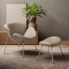 Fauteuil Design avec Repose-Pieds - Revêtement en Cuir - Chunk image 7