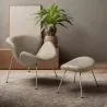 Fauteuil Design avec Repose-Pieds - Revêtement en Cuir - Chunk image 7
