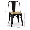 Chaise de salle à manger - Design industriel - Bois et acier - Stylix image 7