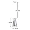 Lampe de plafond - Lampe suspendue - Acier et verre - Apolo image 7