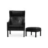 Fauteuil avec Repose-Pieds - Revêtement en Cuir - Micah image 7