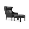Fauteuil avec Repose-Pieds - Revêtement en Cuir - Micah image 7