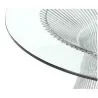 Table à manger ronde - Verre et Métal - Barrel image 7