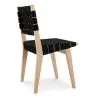 Chaise de salle à manger en bois et tissu - Sinny image 7