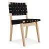Chaise de salle à manger en bois et tissu - Sinny image 7