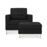 Fauteuil Design avec Repose-Pieds - Revêtement en Cachemire - Konel image 7