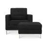 Fauteuil Design avec Repose-Pieds - Revêtement en Cachemire - Konel image 7
