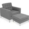 Fauteuil Design avec Repose-Pieds - Revêtement en Cachemire - Konel image 7