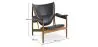 Fauteuil Design avec Accoudoirs - Bois et Cuir - Captain image 7