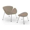Fauteuil Design avec Repose-Pieds - Revêtement en Cuir - Chunk image 7
