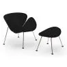 Fauteuil Design avec Repose-Pieds - Revêtement en Cuir - Chunk image 7