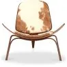 Fauteuil Design - Style Scandinave - Revêtu de Poney - Lucy image 7