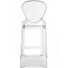 Tabouret de bar avec dossier - Design transparent - 75cm - Victoria Queen image 7