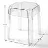 Tabouret Bas Transparent - 47cm - Victoria Queen image 7