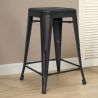 Tabouret de bar design industriel - acier mat - 60cm - Stylix image 7