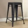Tabouret de bar design industriel - acier mat - 60cm - Stylix image 7