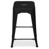 Tabouret de bar design industriel - acier mat - 60cm - Stylix image 7
