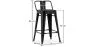 Tabouret de bar avec dossier design industriel - 60cm - Stylix image 7