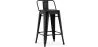 Tabouret de bar avec dossier design industriel - 60cm - Stylix image 7