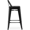 Tabouret de bar avec dossier design industriel - 60cm - Stylix image 7