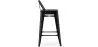 Tabouret de bar avec dossier design industriel - 60cm - Stylix image 7