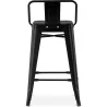 Tabouret de bar avec dossier design industriel - 60cm - Stylix image 7