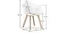 Chaise de salle à manger avec accoudoirs - Style scandinave - Dominic image 7