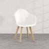 Chaise de salle à manger avec accoudoirs - Style scandinave - Dominic image 7