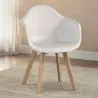 Chaise de salle à manger avec accoudoirs - Style scandinave - Dominic image 7