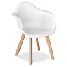 Chaise de salle à manger avec accoudoirs - Style scandinave - Dominic image 7