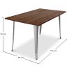 Table à manger rectangulaire - Industrielle - Bois - Tawny image 7