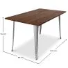 Table à manger rectangulaire - Industrielle - Bois - Tawny image 7