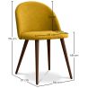 Chaise de salle à manger - Tapissée en tissu - Style scandinave - Evelyne image 7