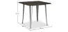 Table à manger carrée - Design industriel - Bois et métal - Stylix image 7