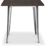 Table à manger carrée - Design industriel - Bois et métal - Stylix image 7