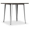 Table à manger carrée - Design industriel - Bois et métal - Stylix image 7