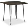 Table à manger carrée - Design industriel - Bois et métal - Stylix image 7