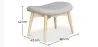  Repose-pieds tapissé en lin - Design scandinave - Bois - Kontor image 7