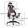 Chaise de bureau avec accoudoirs - Chaise de bureau à roulettes - Gamer - Guy image 7