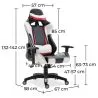 Chaise de bureau avec accoudoirs - Chaise de bureau à roulettes - Gamer - Guy image 7