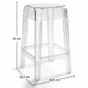 Tabouret Design Transparent - 65cm - Victoria Queen image 7