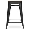 Tabouret de Bar - Design Industriel - Bois et Acier - 60cm -Stylix image 7