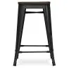 Tabouret de Bar - Design Industriel - Bois et Acier - 60cm -Stylix image 7
