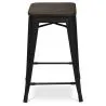 Tabouret de Bar - Design Industriel - Bois et Acier - 60cm -Stylix image 7