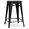 Tabouret de Bar - Design Industriel - Bois et Acier - 60cm -Stylix image 7