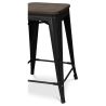 Tabouret de Bar - Design Industriel - Bois et Acier - 60cm -Stylix image 7